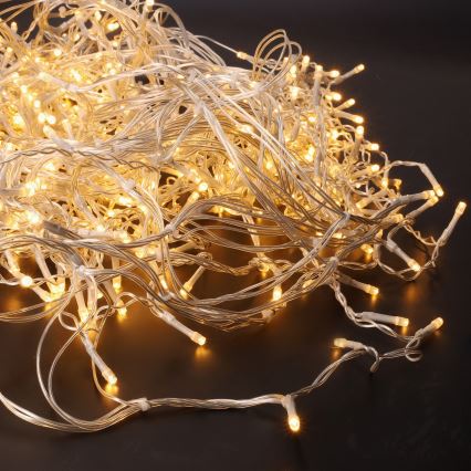 Rideau de noël extérieur 360xLED/8 fonctions 15m IP44 blanc chaud