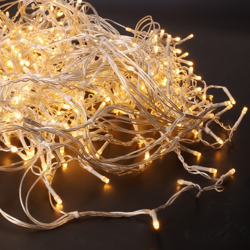 Rideau de noël extérieur 360xLED/8 fonctions 15m IP44 blanc chaud