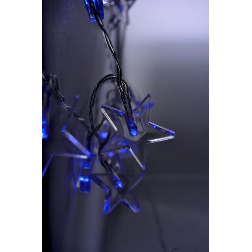 Guirlande de Noël 10xLED/2xAA 2,5m bleue