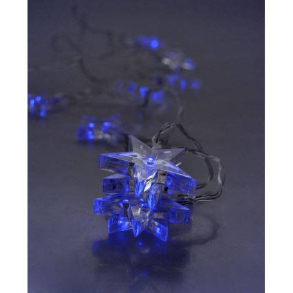 Guirlande de Noël LED 10xLED/2xAA 2,5m bleue