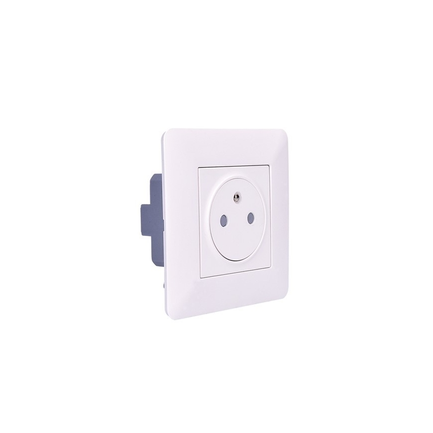 Prise SLIM PUSH, blanc