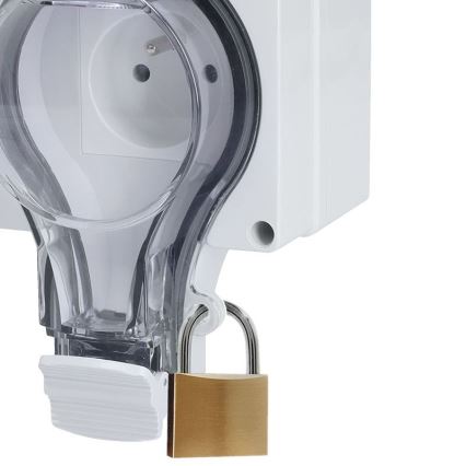 Prise double IP66 pour milieux humides 230V/16A – étanche à l'eau et à la poussière