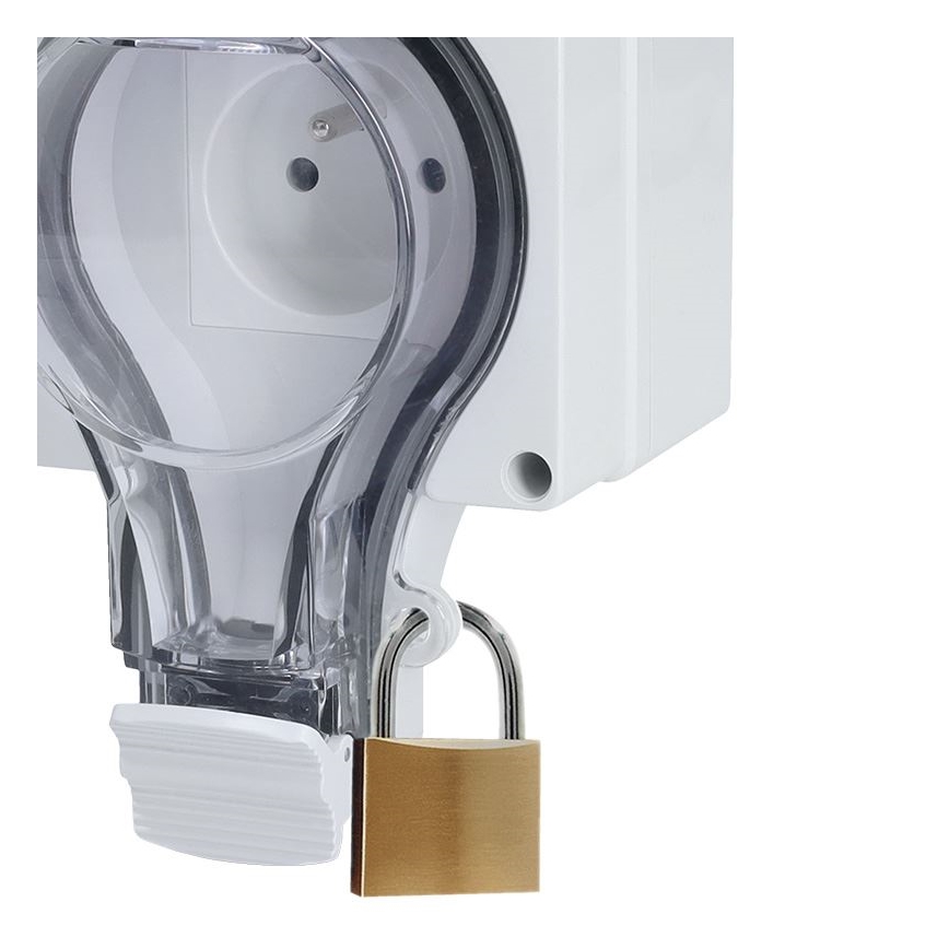 Prise double IP66 pour milieux humides 230V/16A – étanche à l'eau et à la poussière