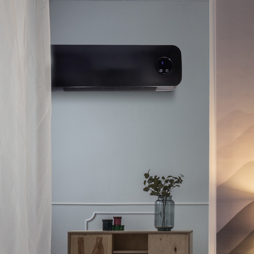 Radiateur céramique pour salle de bains 1000/2000 W / 230 V, IP24, télécommande incluse