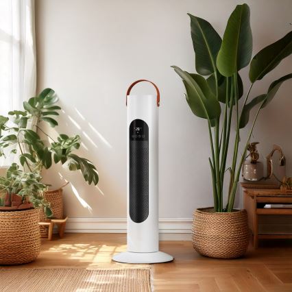 Ventilateur colonne avec élément chauffant 2000W/230V + télécommande