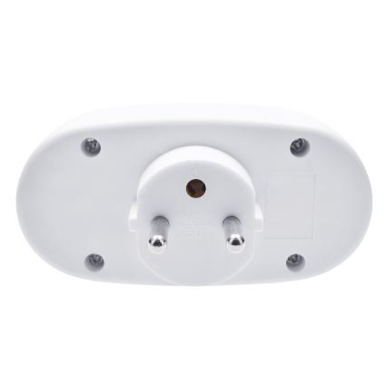 Biplite avec interrupteur 2x 10A blanc