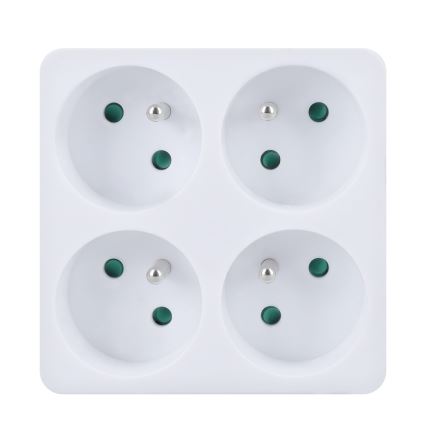 Multiprise 4x 10A blanc