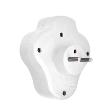 Multiprise avec un chargeur USB A+C et interrupteur 2x10A blanc