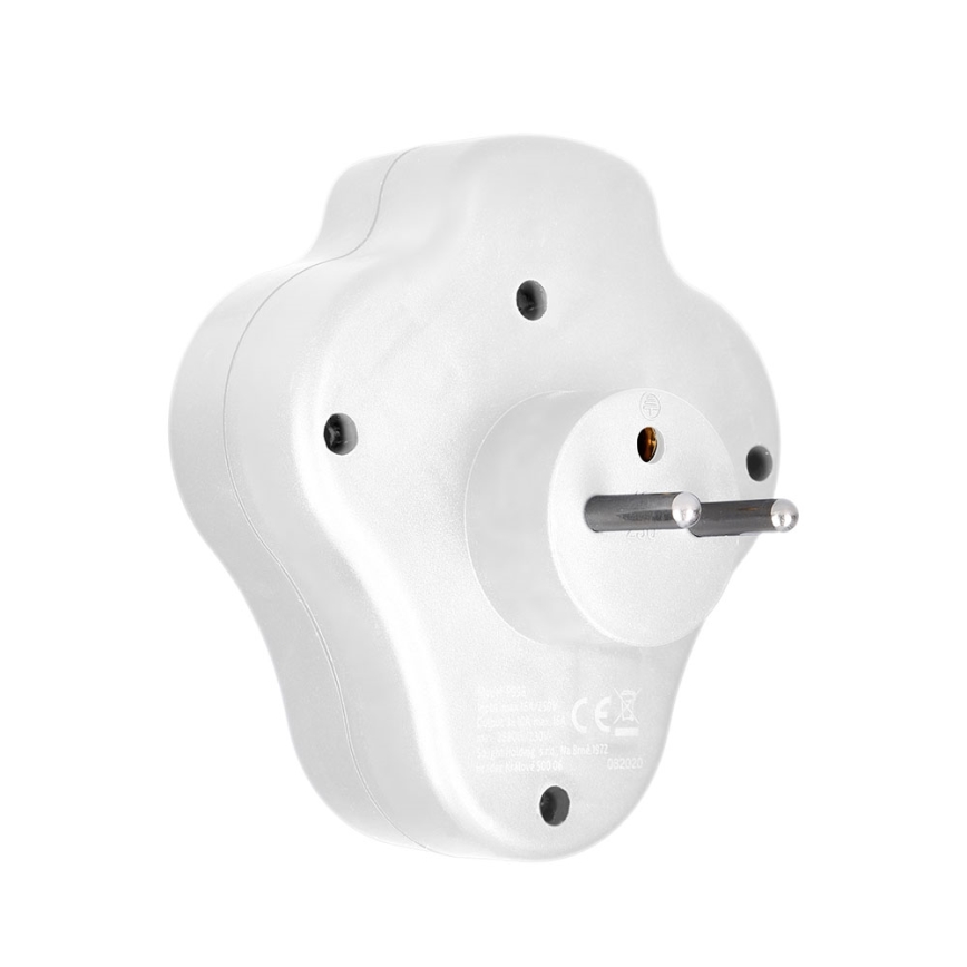 Solight P99USBC- Multiprise avec un chargeur USB A+C et interrupteur 2x10A  blanc