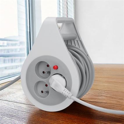 Enrouleur de câble 3 prises 10 m