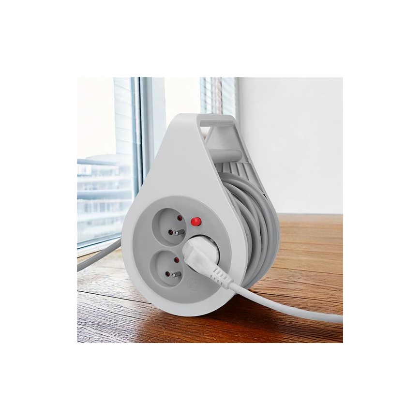 Enrouleur de câble 3 prises 10 m