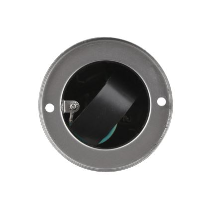 Borne prises électriques extérieure 2Z 230V IP44 chrome mat arrondi