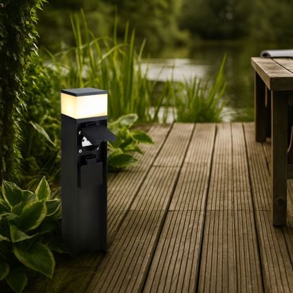 Lampe d'extérieur noire à deux douilles (1x G9, 11 W, 230 V) IP44