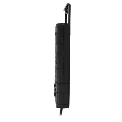Rallonge électrique avec interrupteur 8Z Type E + 1x USB-A + 1x USB-C 2 m noire