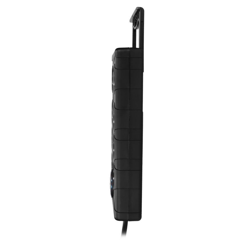 Rallonge électrique avec interrupteur 8Z Type E + 1x USB-A + 1x USB-C 2 m noire