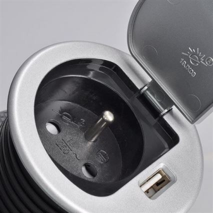 Port USB encastrable avec couvercle 230V