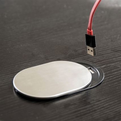 Prise encastrable USB avec cache coulissante 10A/230V