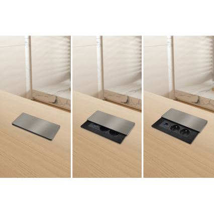 Prise encastrable 65W 2 prises + USB-A + USB-C