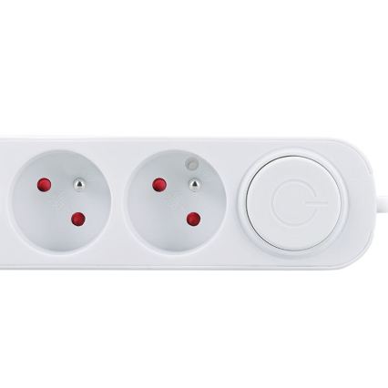 Multiprise 5 prises avec interrupteur et ports de charge USB-A et USB-C, câble 3 m