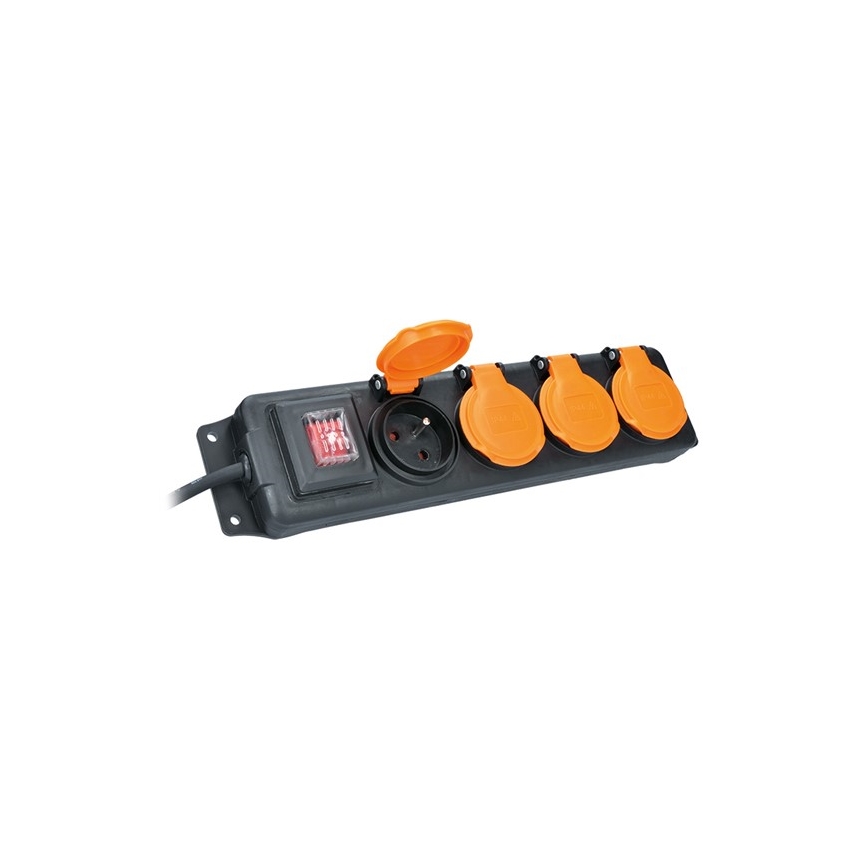multirprise avec interrupteur 4Z 5m IP44