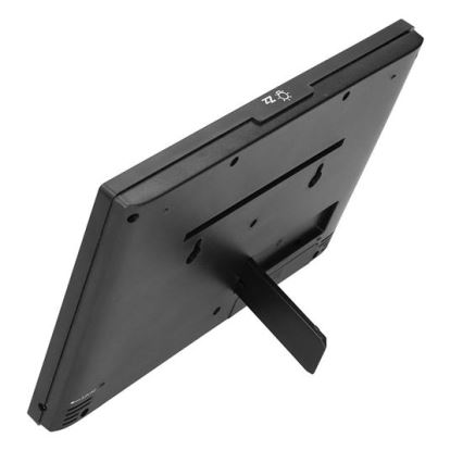 Station météo noire à écran couleur — alimentation 5V/2xAAA