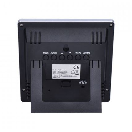 Station météo avec écran LCD 230V/2xAAA + 2xAAA noir