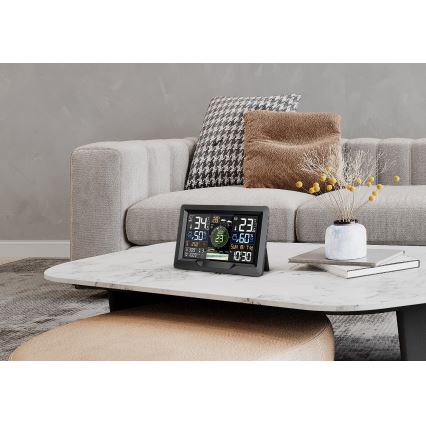 Station météo professionnelle avec écran couleur LCD 5V/2xAA + 3xAA + 2xAA Wi-Fi Tuya