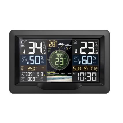 Station météo professionnelle avec écran couleur LCD 5V/2xAA + 3xAA + 2xAA Wi-Fi Tuya