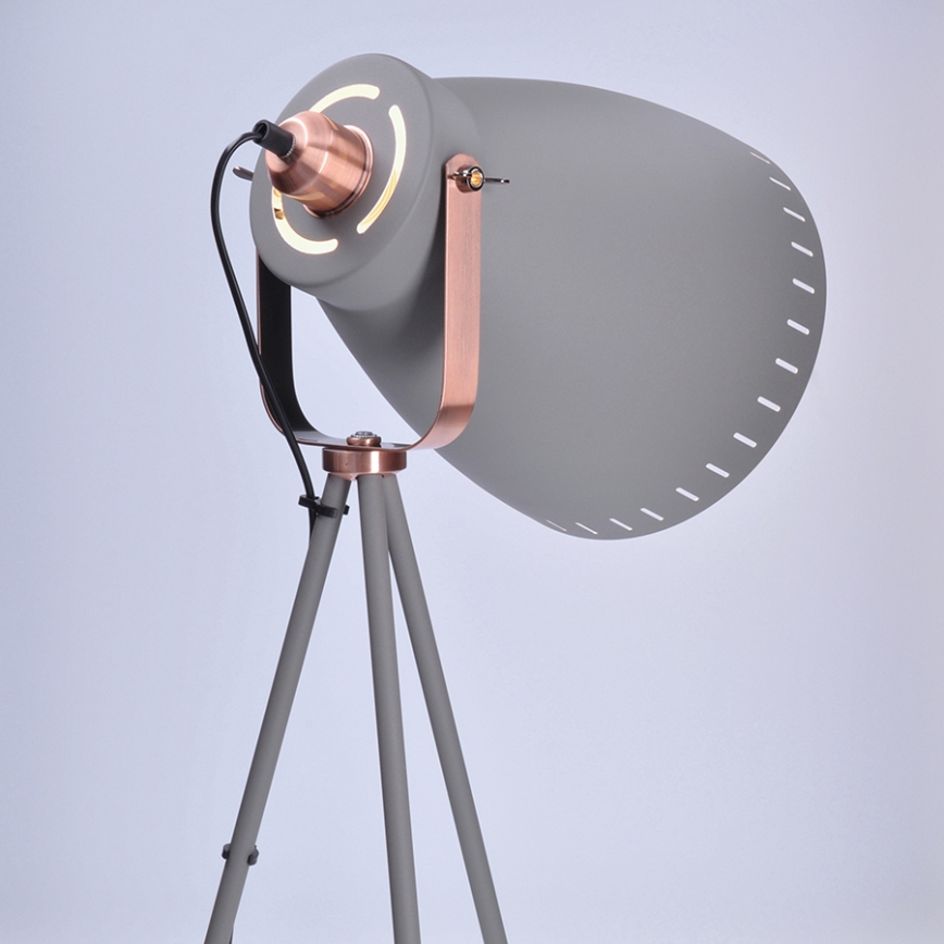 Lampadaire LED 1xE27/8W/230V gris 145cm