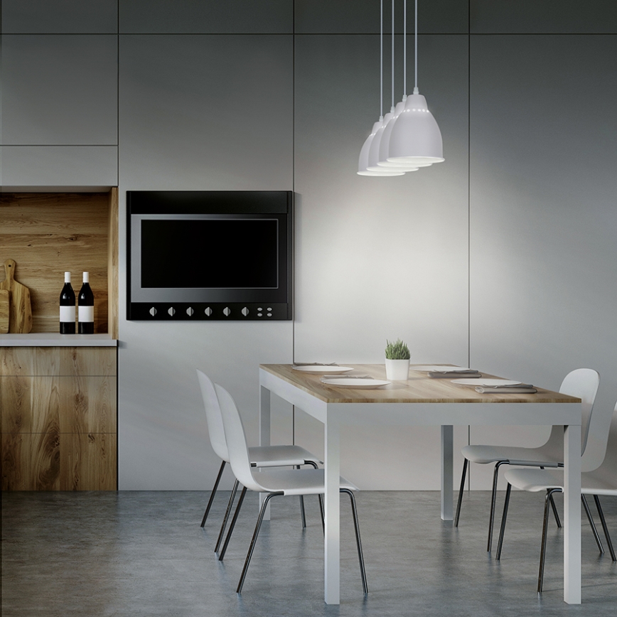 Lustre 4xE27/60W/230V blanc 14cm