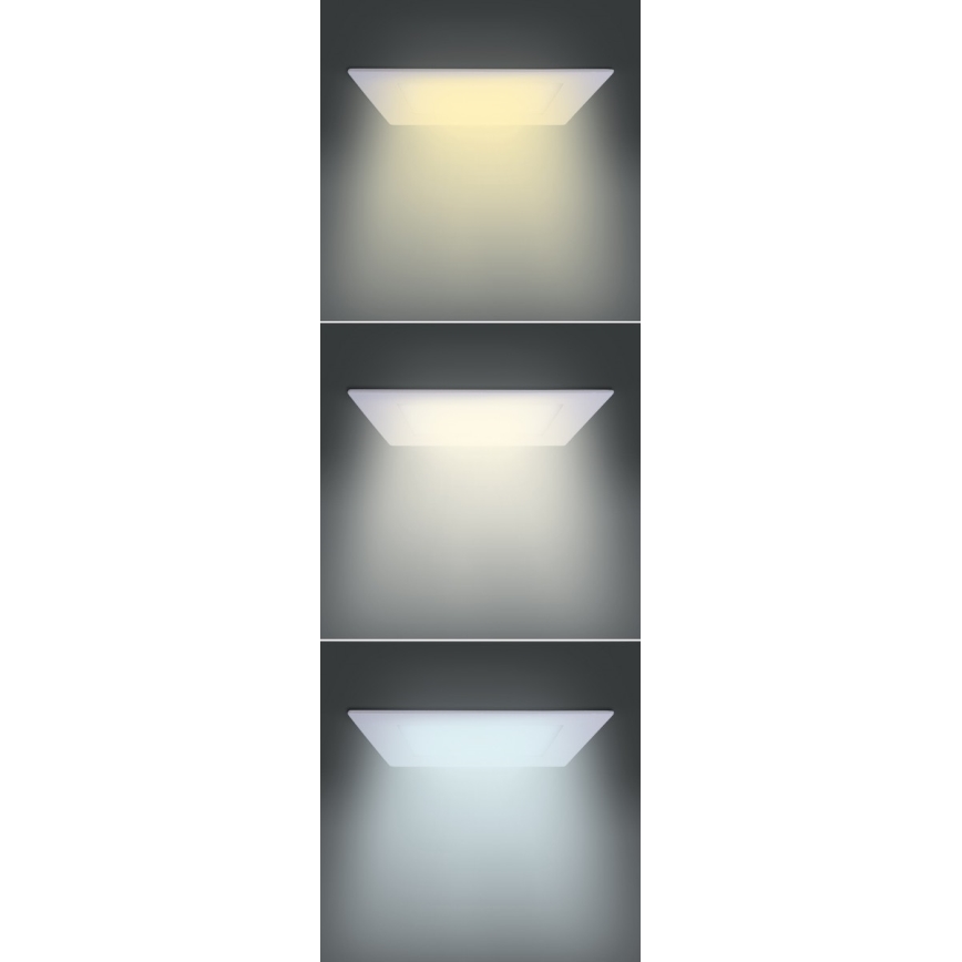 Spot encastré LED pour faux plafond 12W 230V 3000/4000/6000K 17x17 cm blanc