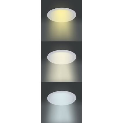 Panneau LED 18 W/230 V 3000/4000/6000 K Ø 22,5 cm blanc