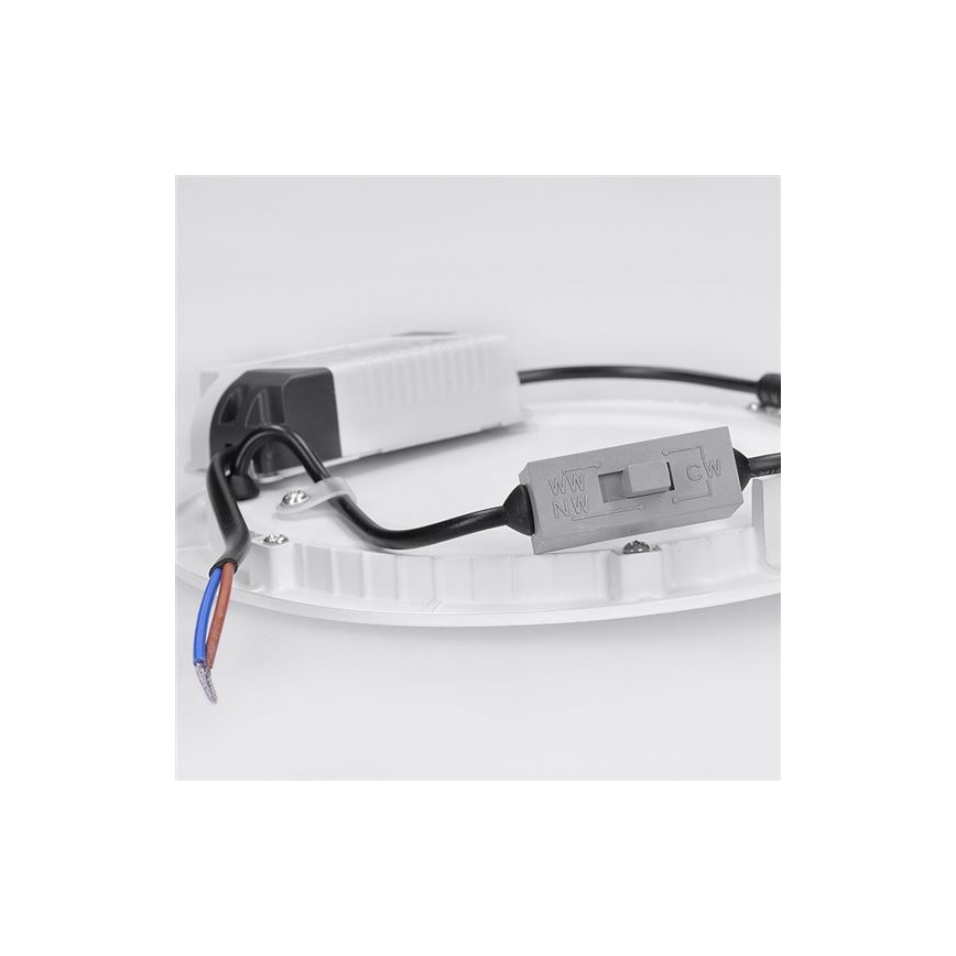 Panneau LED 18 W/230 V 3000/4000/6000 K Ø 22,5 cm blanc