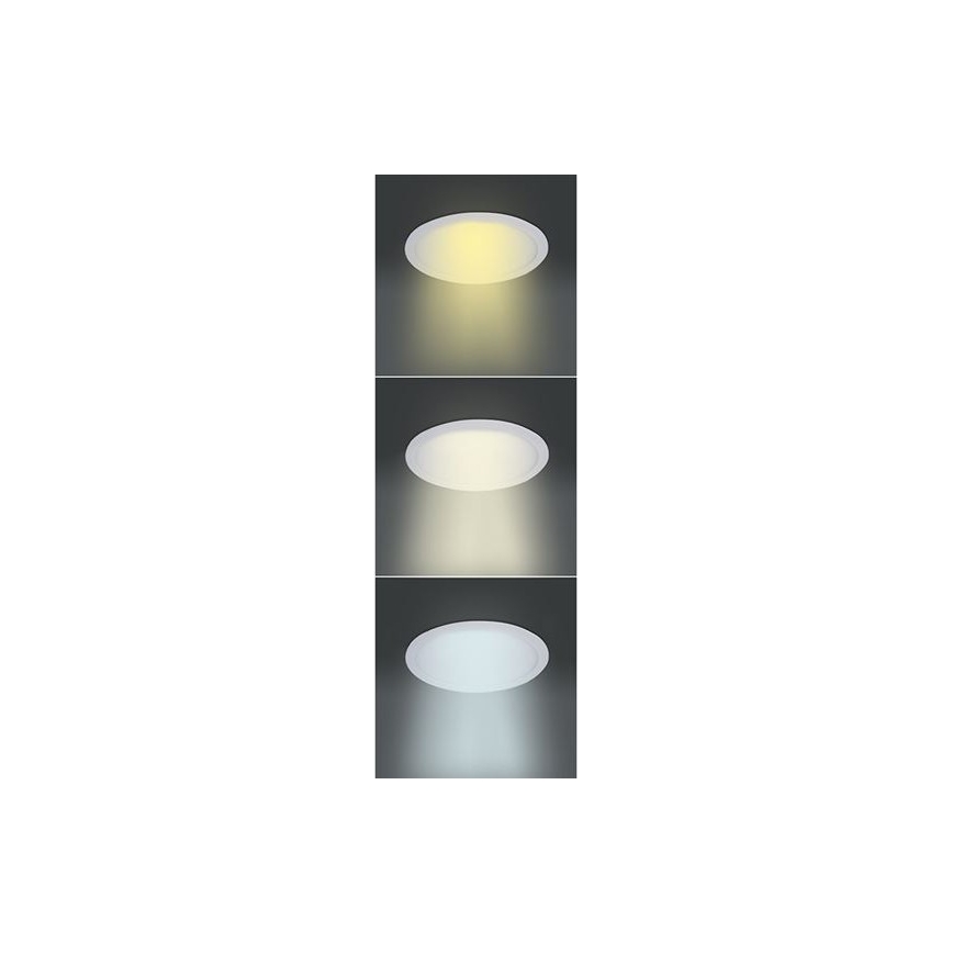 Luminaire encastré LED/6W/230V 3000/4000/6000K Ø 12 cm blanc