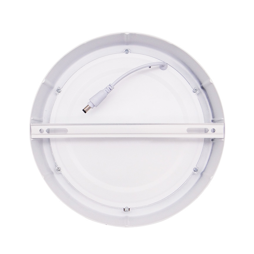 Plafonnier LED 18W 230V, 3000/4000/6000K, Ø 22,5 cm, blanc