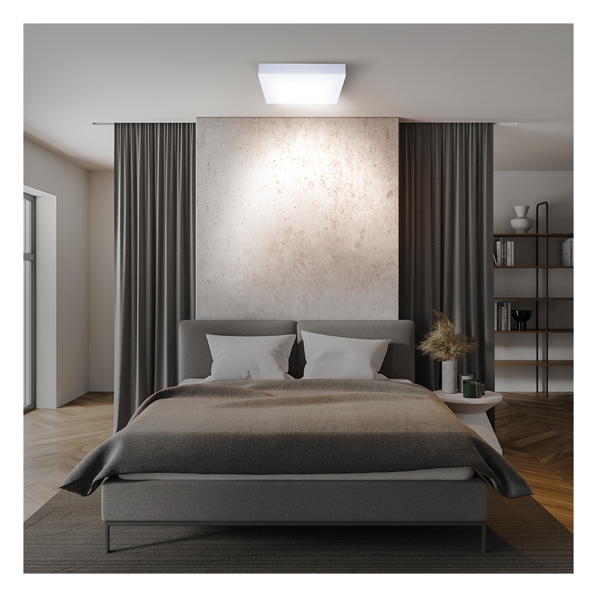 Plafonnier LED/18W/230V 3000/4000/6000K 22,5x22,5 cm blanc