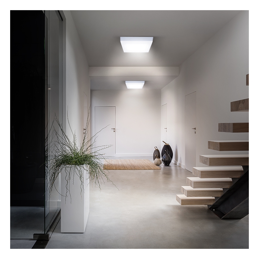 Plafonnier LED/18W/230V 3000/4000/6000K 22,5x22,5 cm blanc