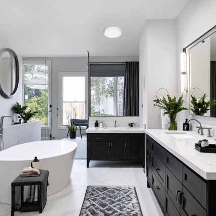 Panneau LED 2 en 1 apparent/encastré LED/12W/230V 3000/4000/6000K Ø17 cm IP54 blanc