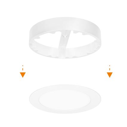 Panneau LED 2 en 1 apparent/encastré LED/12W/230V 3000/4000/6000K Ø17 cm IP54 blanc