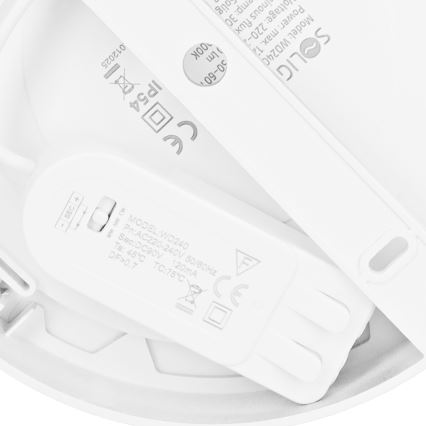 Panneau LED 2 en 1 apparent/encastré LED/12W/230V 3000/4000/6000K Ø17 cm IP54 blanc