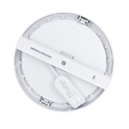Plafonnier LED 2 en 1 (apparent/encastrable) 18W/230V 3000/4000/6000K Ø 22,5 cm IP54 argenté
