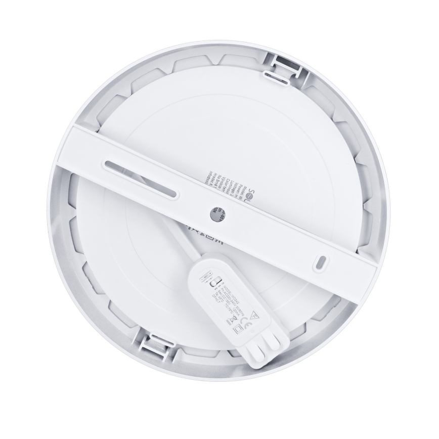 Plafonnier LED 2 en 1 (apparent/encastrable) 18W/230V 3000/4000/6000K Ø 22,5 cm IP54 argenté