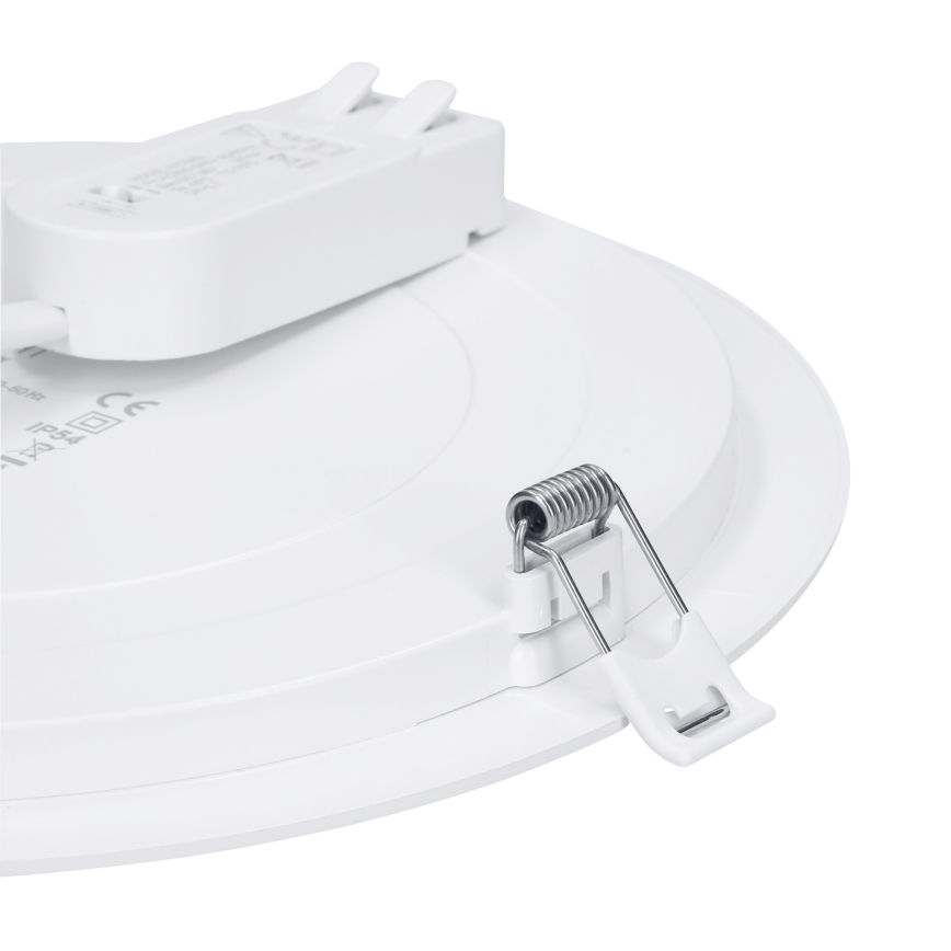 Plafonnier LED 2 en 1 (apparent/encastrable) 18W/230V 3000/4000/6000K Ø 22,5 cm IP54 argenté