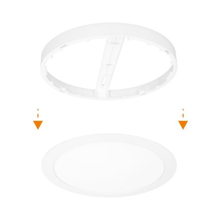 Plafonnier LED 2 en 1 (en saillie/encastré) 18W/230V 3000/4000/6000K Ø 22,5 cm IP54 blanc