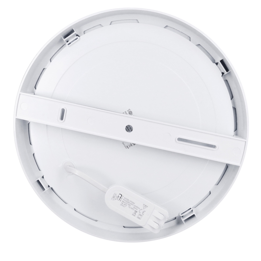 Panneau LED 2 en 1 pour montage en surface ou encastré 24W/230V 3000/4000/6000K Ø 30 cm IP54 argenté