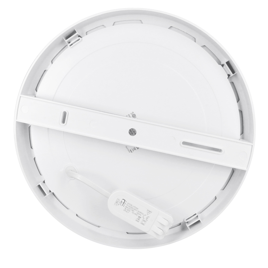 Panneau LED 2 en 1 appliqué/encastré 24W/230V 3000/4000/6000K Ø 30 cm IP54 blanc