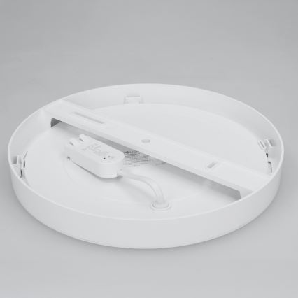 Panneau LED 2 en 1 appliqué/encastré 24W/230V 3000/4000/6000K Ø 30 cm IP54 blanc