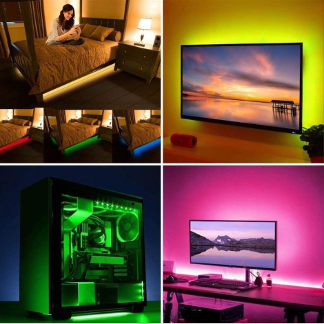Solight WM58 - Ruban LED RGB pour TV LED/6W/5V Wi-Fi Tuya +