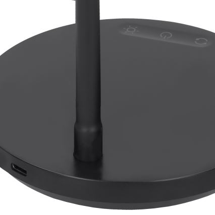 Lampe de table tactile à intensité variable LED/4,5W/5V 3000/4000/6500K noir