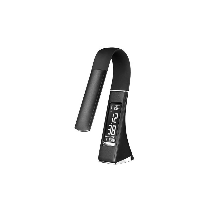 Lampe de table LED à intensité variable avec écran LED/6W/230V noir